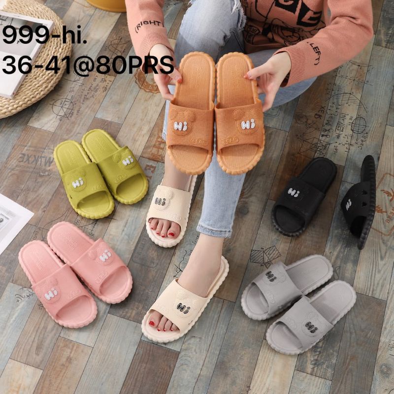 HI BEAR - Sendal Korean Style,Sandal Cewek Korea,Sandal Wanita,Sandal Imut Sandal Karakter