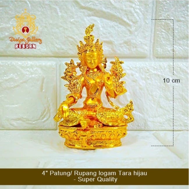 4&quot; Patung/ Rupang Logam Green Tara - Super Quality