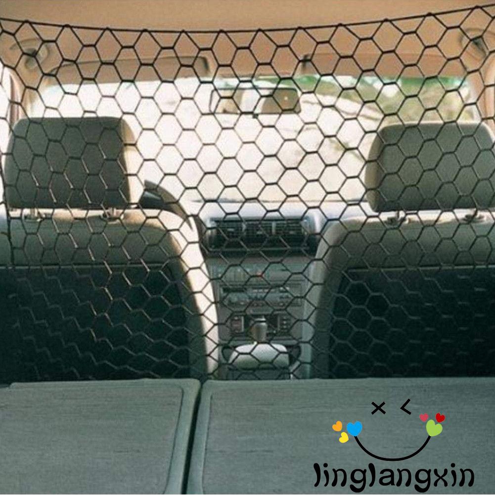 Mu♫-Universal Suv Car Dog Barrier Net Mesh Adjustable Divider Pet Safety Fence