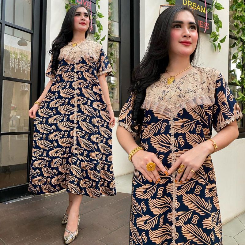 DASTER ARAB RENDA MOTIF KIPAS/DASTER  BORKAT KEKINIAN/DASTER ARAB MOTIF-daun besar navi