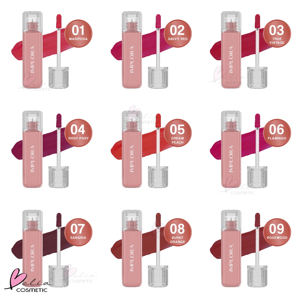 ❤ BELIA ❤ IMPLORA Jelly Tint | Lip Tint Glossy | BPOM