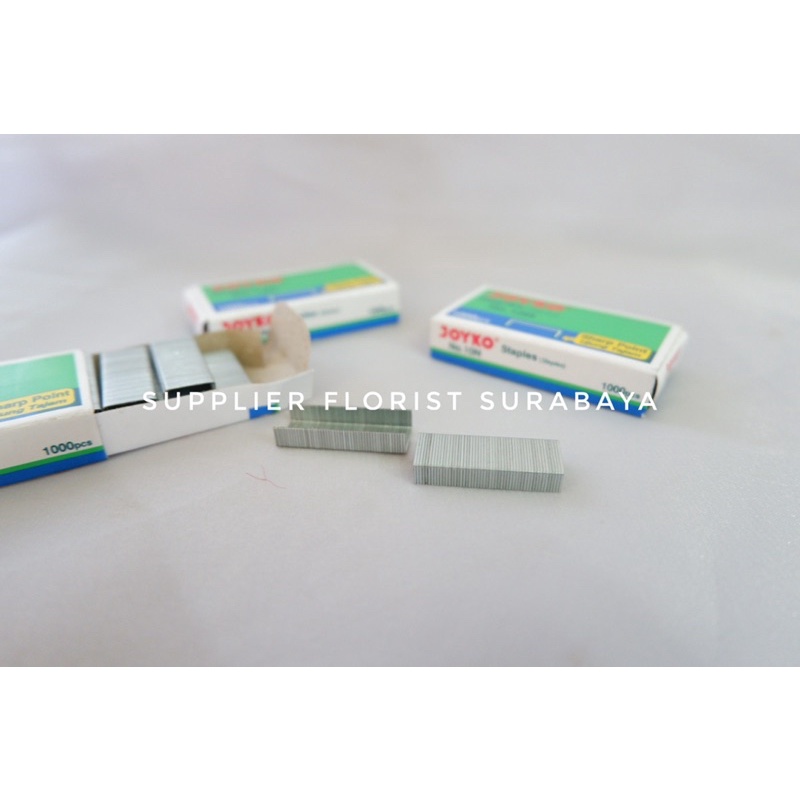 isi staples stapler steples stepples refil jepretan kecil joyco 10n 1box isi 1000pc