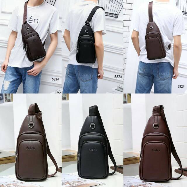 Tas selempang cowok PEDRO JULIUS LEATHER SLING BAG FOR MAN 582