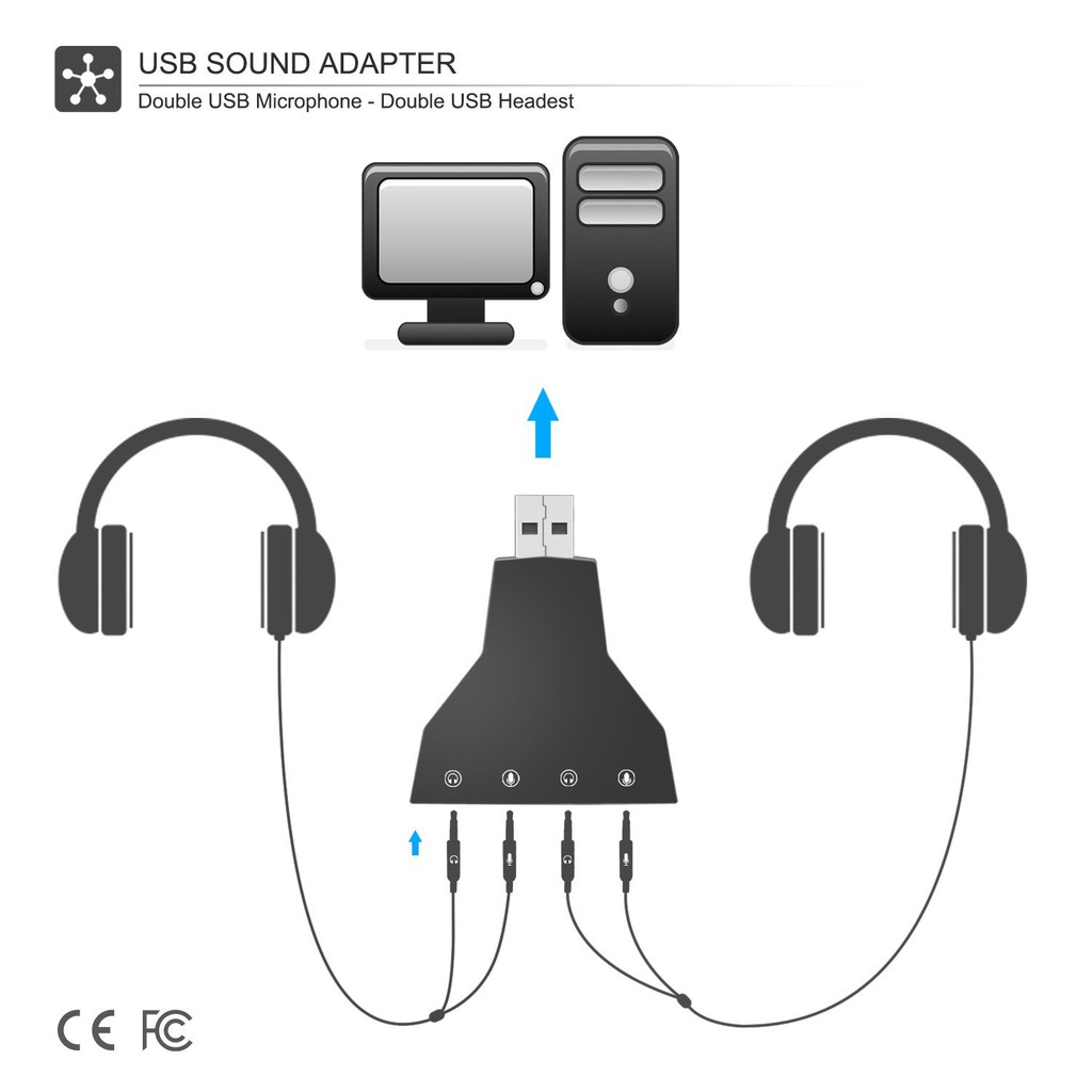 usb soundcard 7.1 double - virtual sound card 7.1 channel double