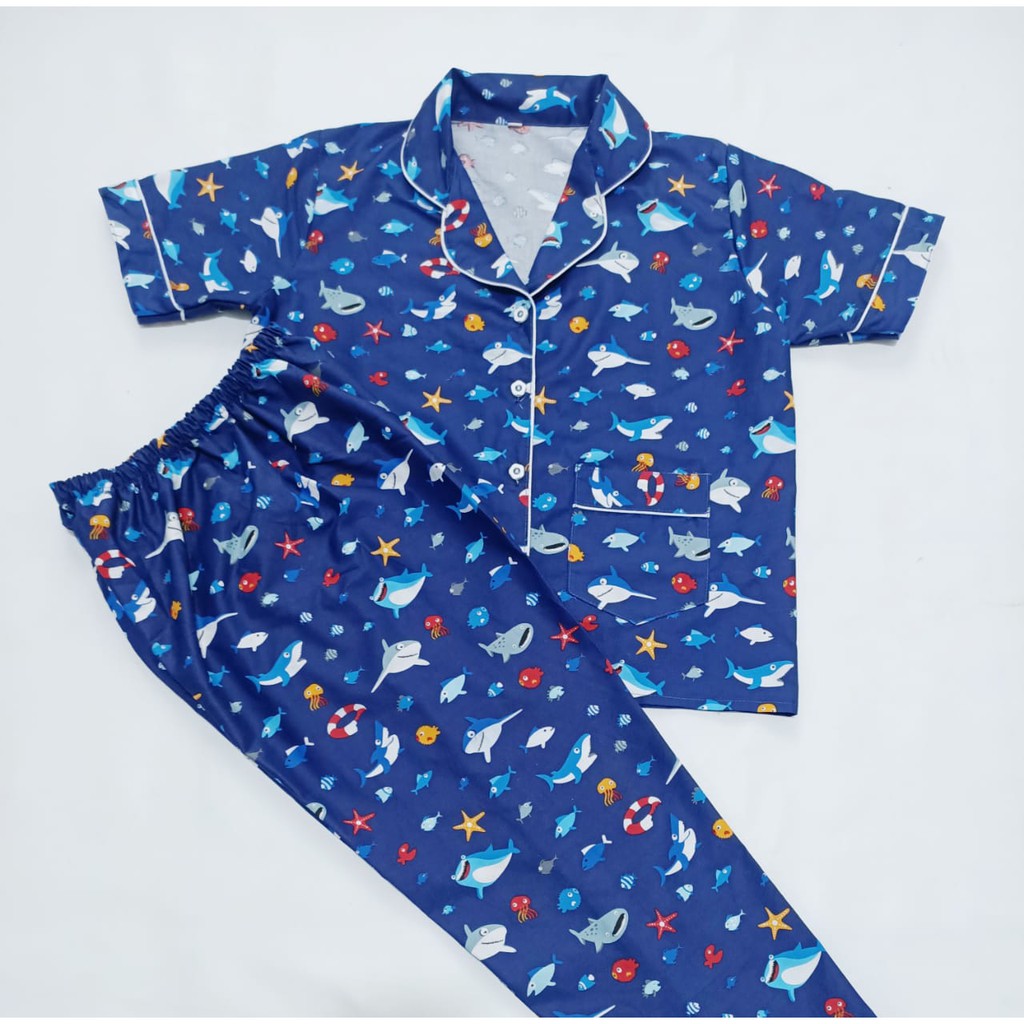 Piyama anak motif baby shark