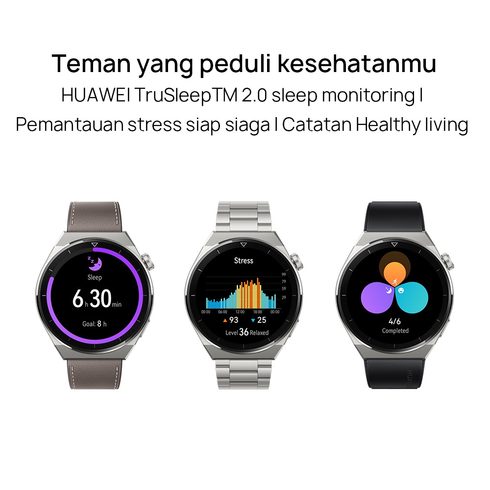 Huawei Watch GT 3 Pro 46mm SmartWatch | ECG | Sapphire Design | Pro Health Care | Classy Workout | Garansi Resmi