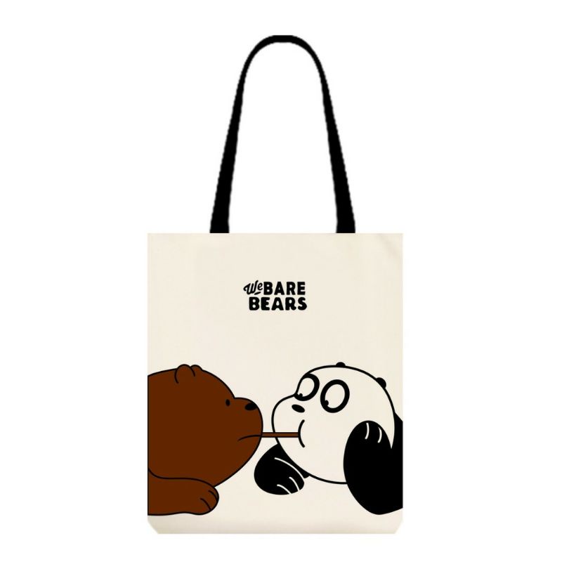 Arifirn Two Bear - Tas Tote Bag Wanita Murah (Resleting)