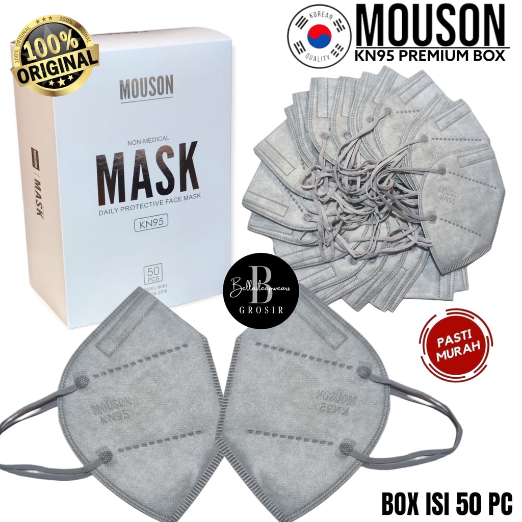 BOX ISI 50 - MASKER KN95 MOUSON BOX PREMIUM MOUSON KN95 5PLY EMBOS MASKER KN95 MASK KOREAN EXCLUSIVE BOX