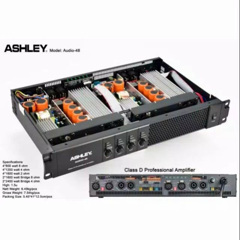 Power Amplifier Ashley Audio-48 Audio 48 Audio48 Original TERBAIK