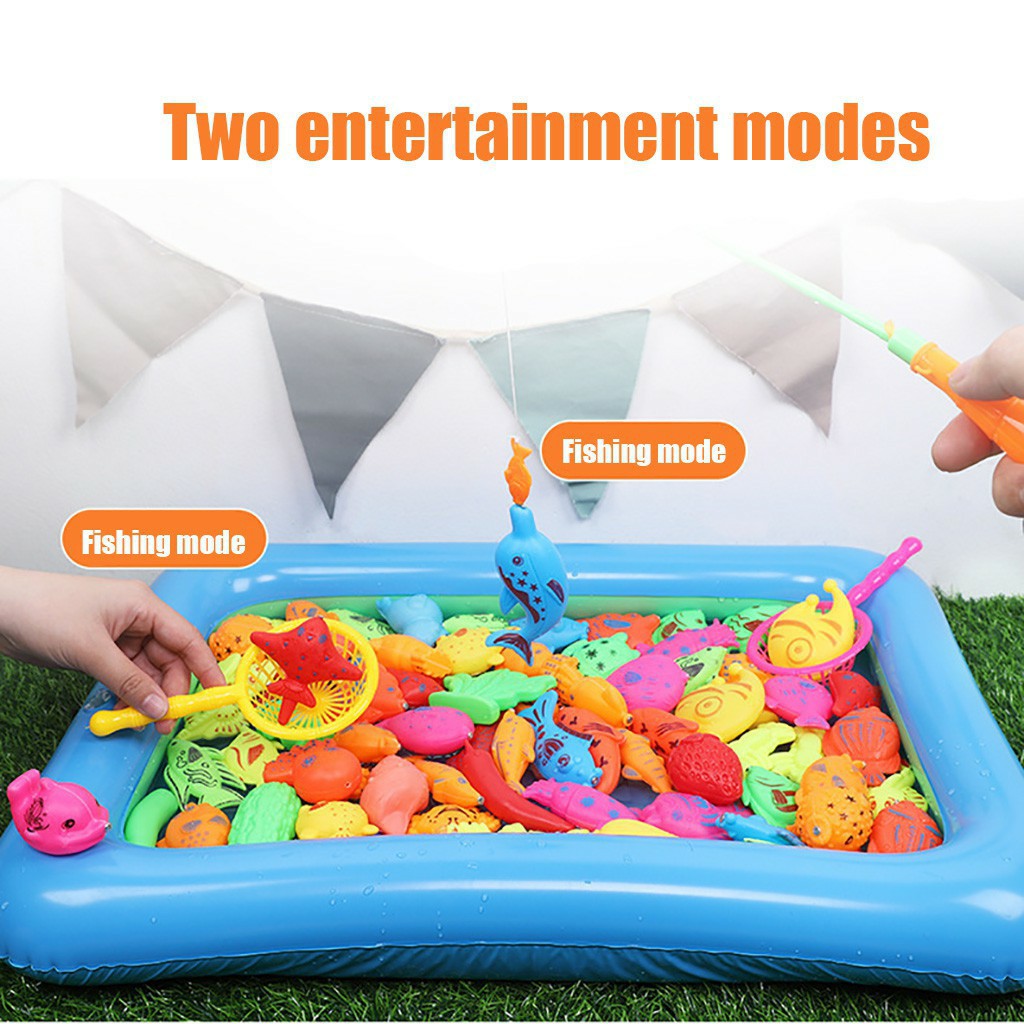 26 PCS Play Water &amp; Magnetic Fishing Game Summer Toy Pool Set- Mainan Anak