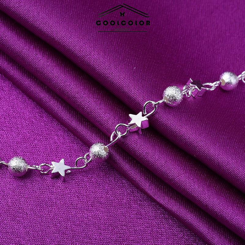 COD❤️Gelang Bintang Kecil Perak 925  Gelang Kaki Anti Karat Dan Anti Alergi  Fashion Pentagram Jewelry Aksesoris Wanita Murah Import