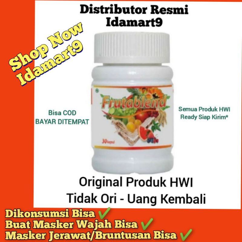 (BISA BAYAR DITEMPAT) SUPLEMEN KULIT BERJERAWAT ORIGINAL ASLI FRUTABLEND HWI ORIGINAL SUPLEMEN KECAN