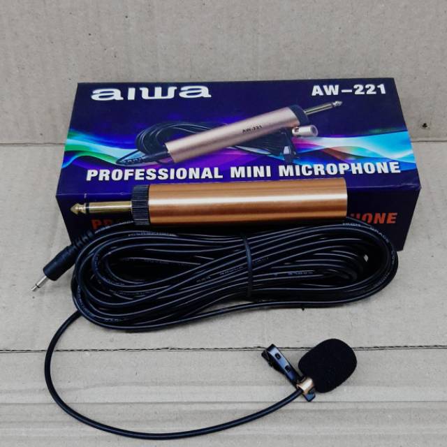Mic jepit aiwa aw 221 / mic jepit shure sh 888 /  mic jeput murah / mic jepit bagus