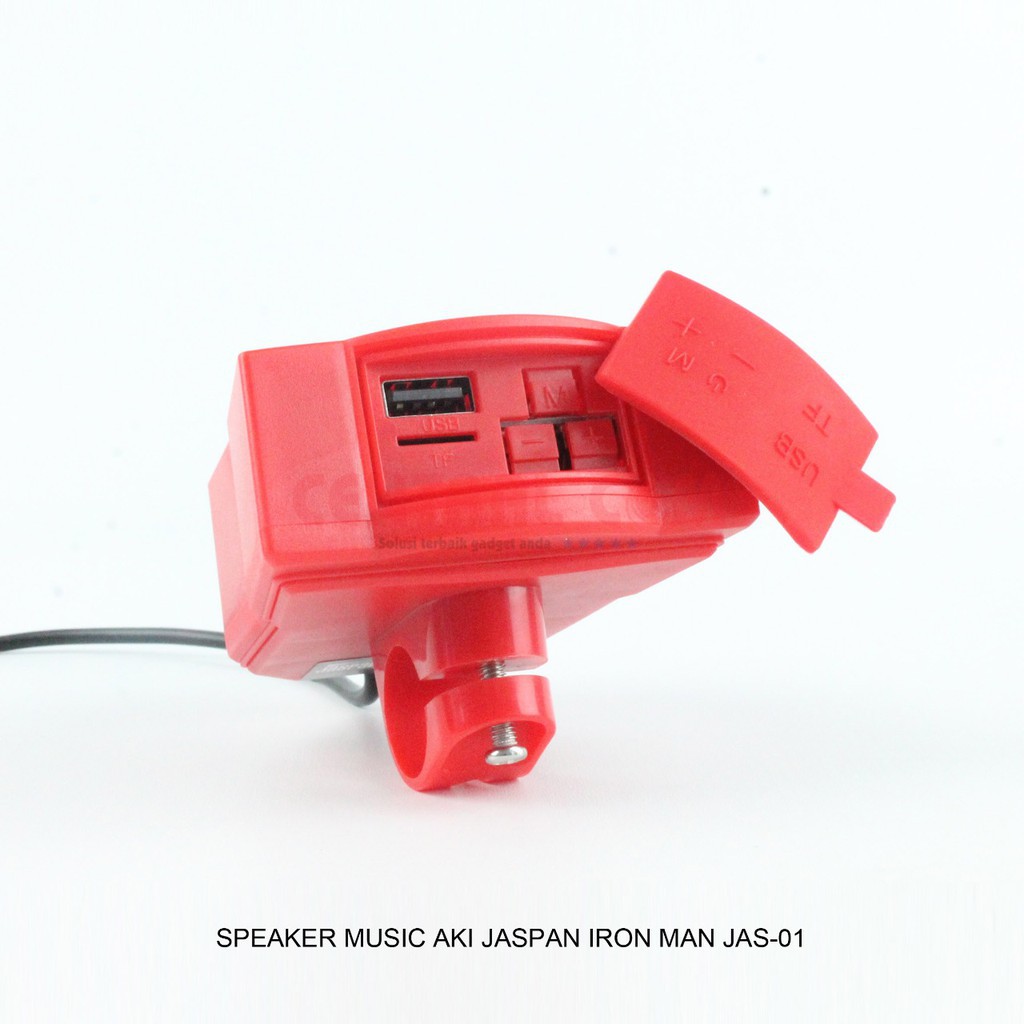 Speaker Bluetooth Aki dan Charger Motor Waterproof Jaspan  Multifungsi JAS01 High Quality