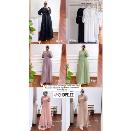 [ORI] Capadokiya Tile Dress/Dress Tulle Ld 100 110 120/Dress Kondangan/Dress Maternity/Dress Bumil/Dress Sage Green