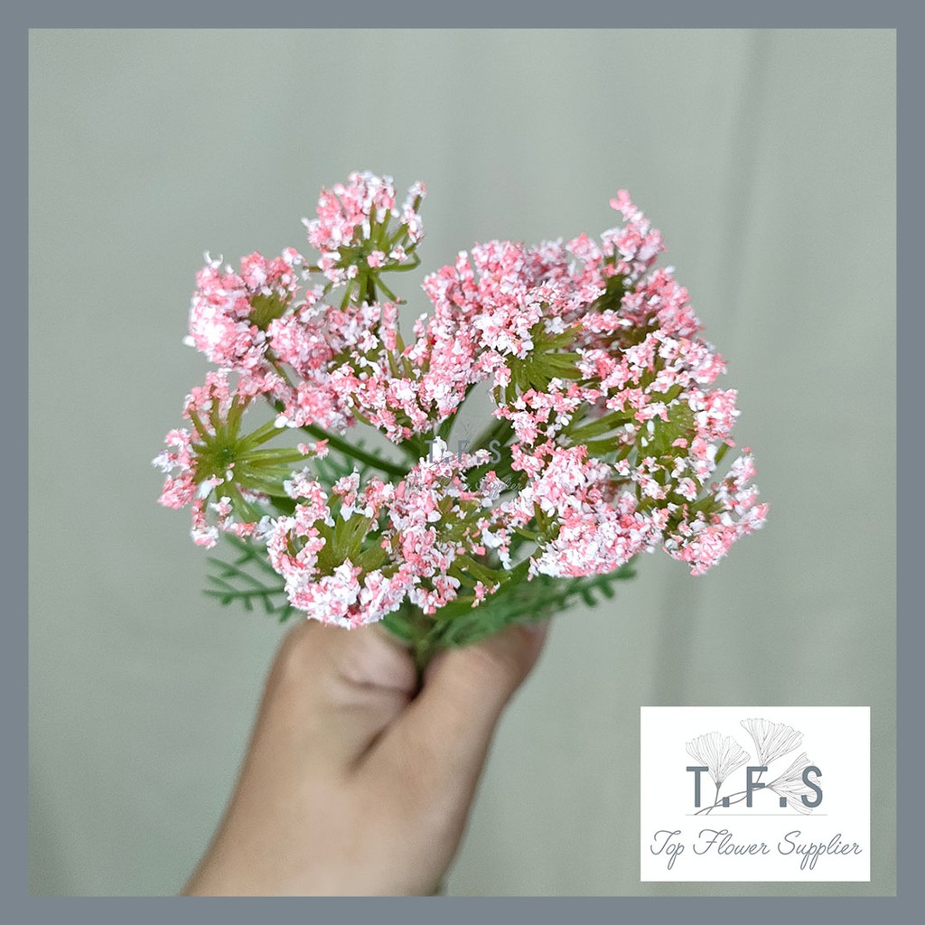 Artificial Rice Flower Tanaman Bunga Plastik Buatan Dekorasi Rumah Pesta Kantor-PINK