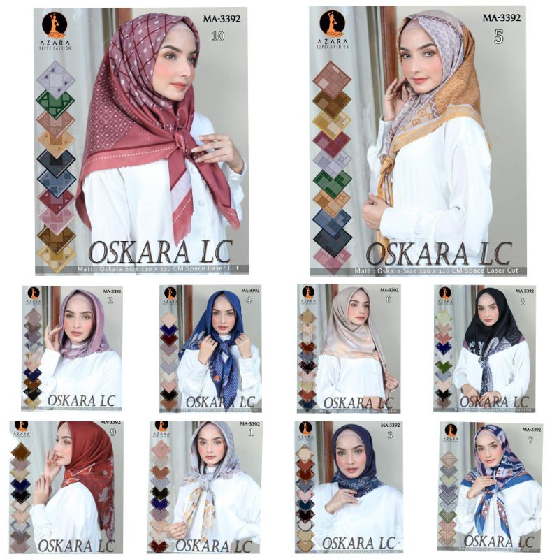 ECER SEGIEMPAT VOAL MOTIF AZARA OSKARA SENORITA DANISA SAKURA HIJAB MOTIF AZARA VOAL LASERCUT MOTIF