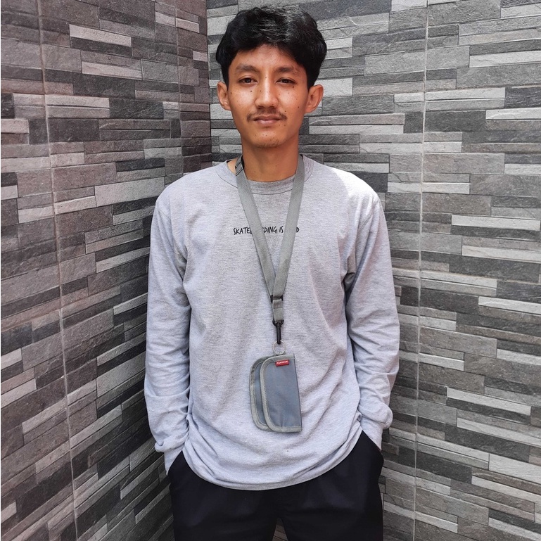 Sako Hanging Wallet Dompet Kartu Gantung Leher Bolak Balik Fashion Korea
