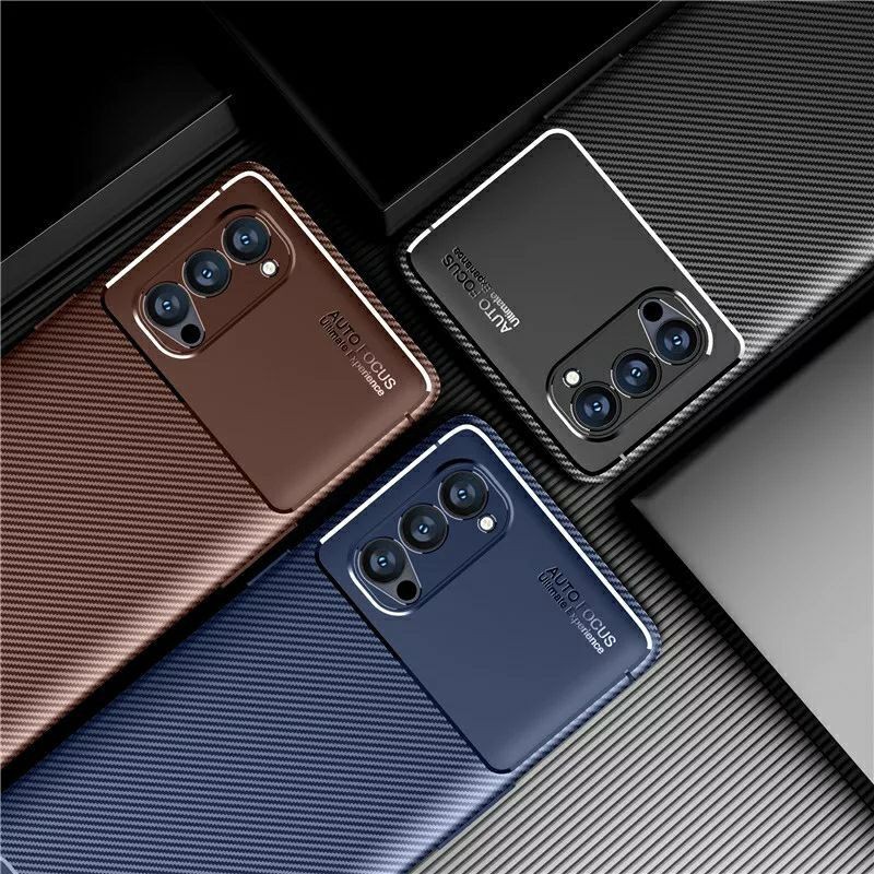 Carbon New Style Case Oppo Reno 4 casing Cover Oppo Reno 4 Pro