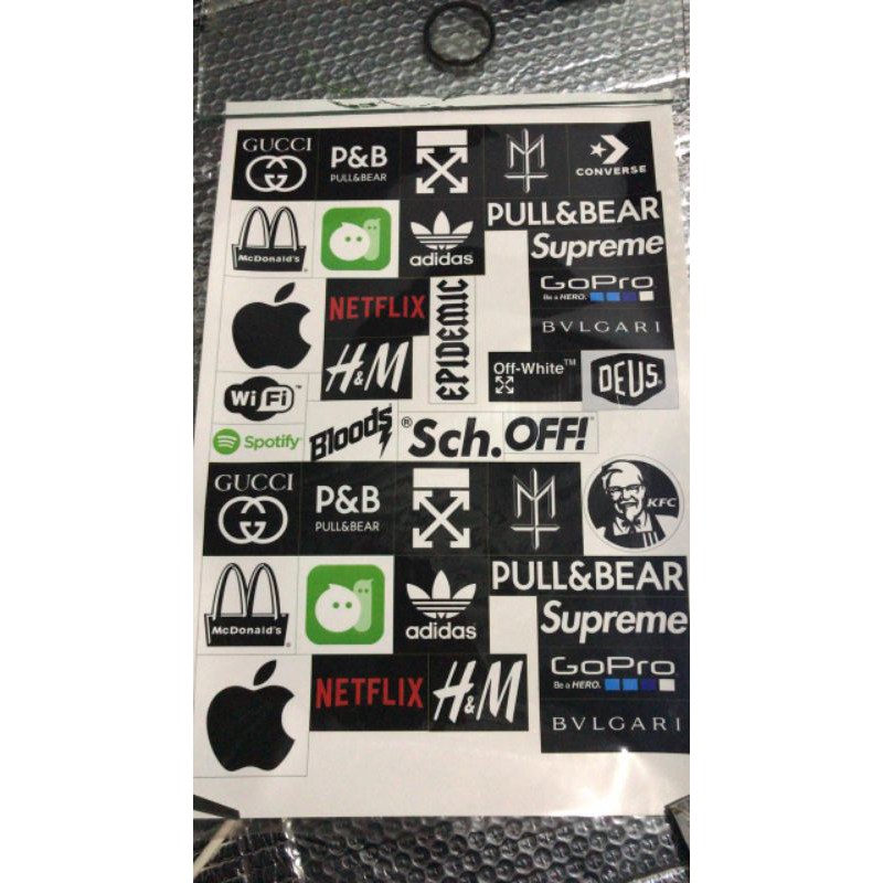 

Stiker Hypebeast 38pcs/Lembar MURAH