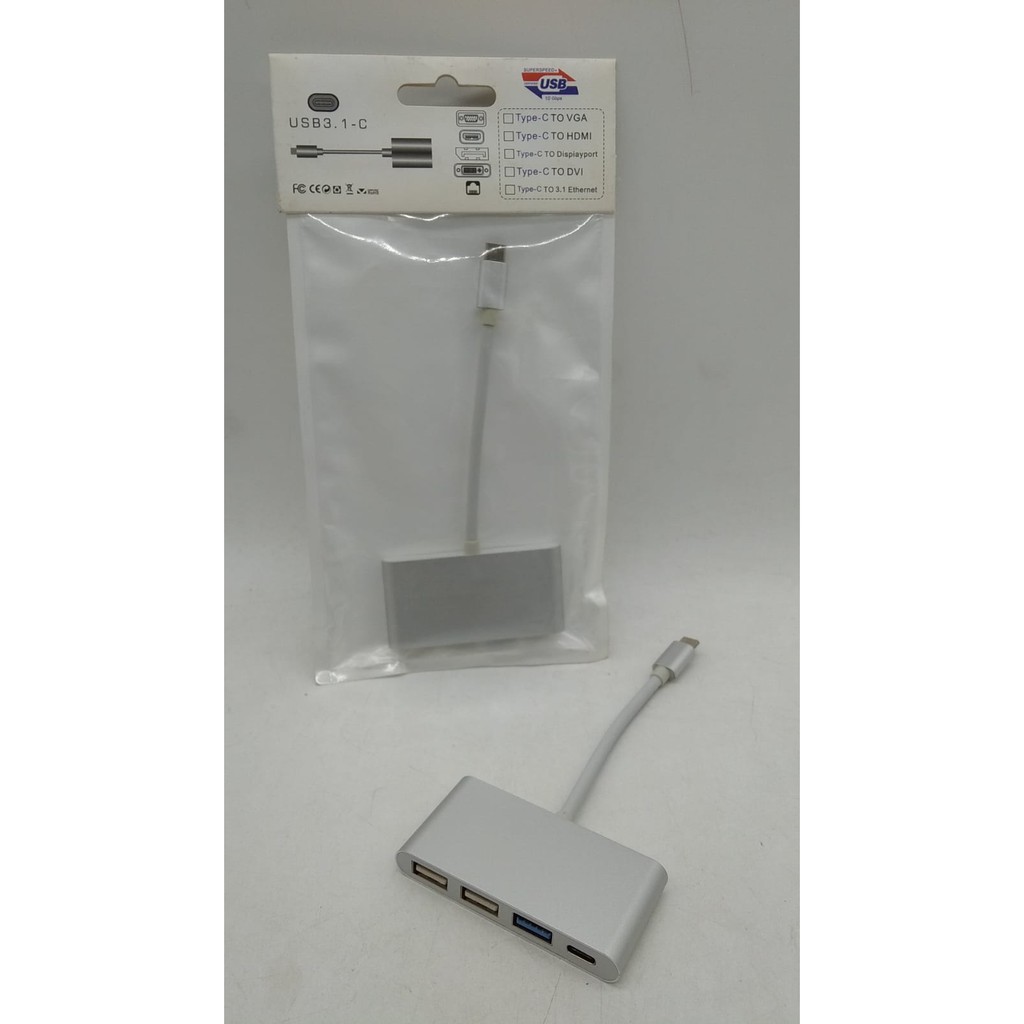 TYPE-C TO 2 USB 2.0 + USB 3.0 + TYPE-C