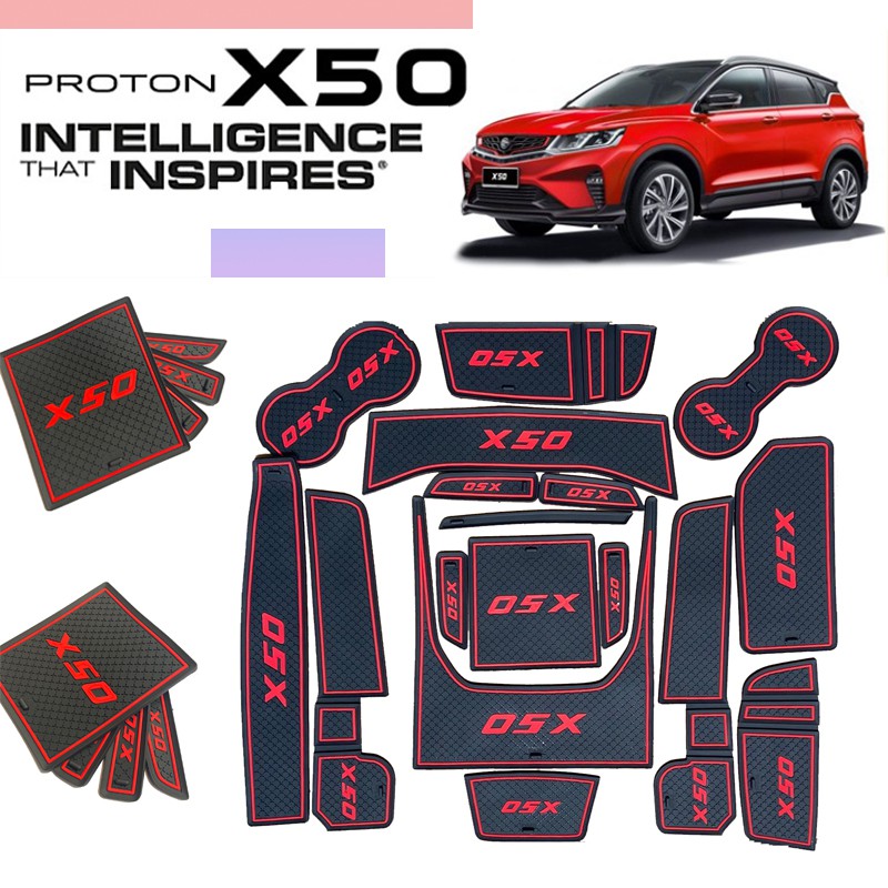 Fit Proton X50 Matras Slot Interior Mobil Anti slip / Debu Kualitas Tinggi