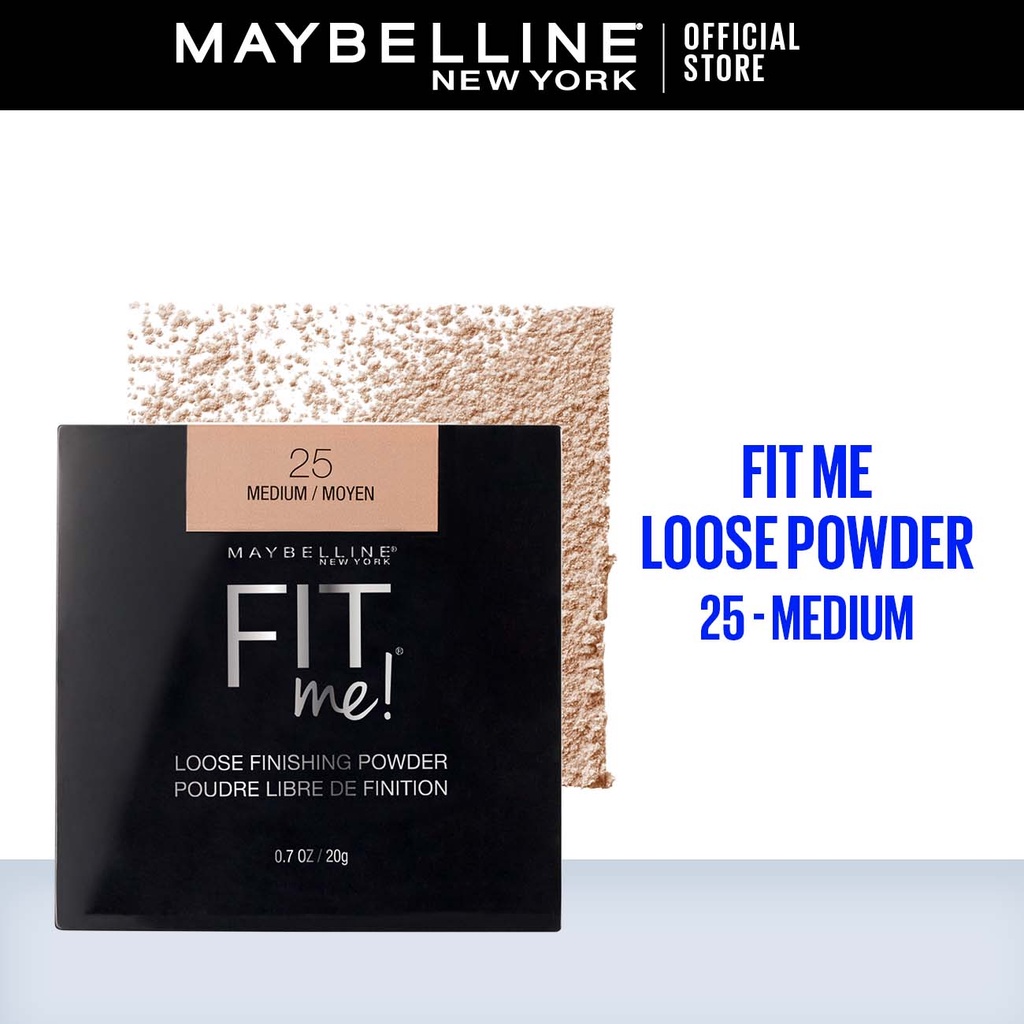 Maybelline Fit Me Loose Finishing Powder Foundation Make Up - 25 Medium
(Matte Foundation)