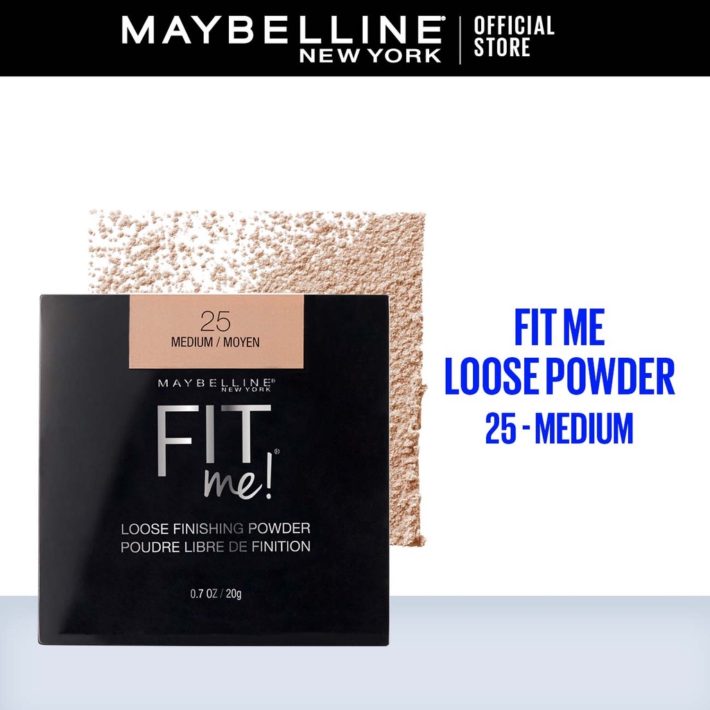 Maybelline Fit Me Loose Finishing Powder Foundation Make Up - 25 Medium (Matte Foundation)