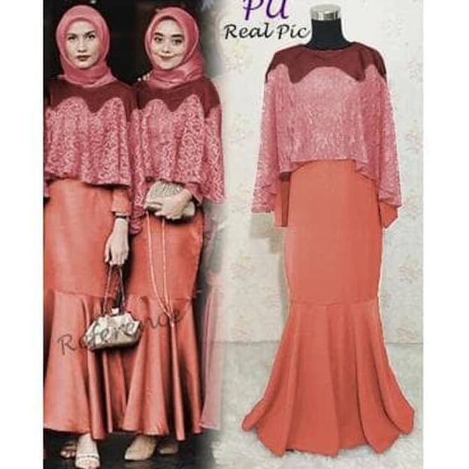 Yang Baru Keren Promo Latifa Syari (Pu) Baju Maxi Dress Muslim Busui Gamis Wanita Dewasa - Maroon