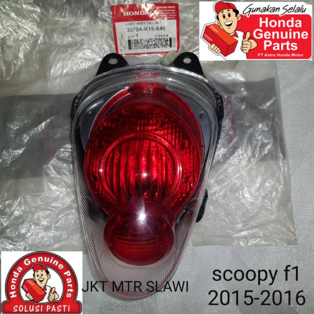 stop assy lampu belakang scoopy f1 ori honda ahm asli honda