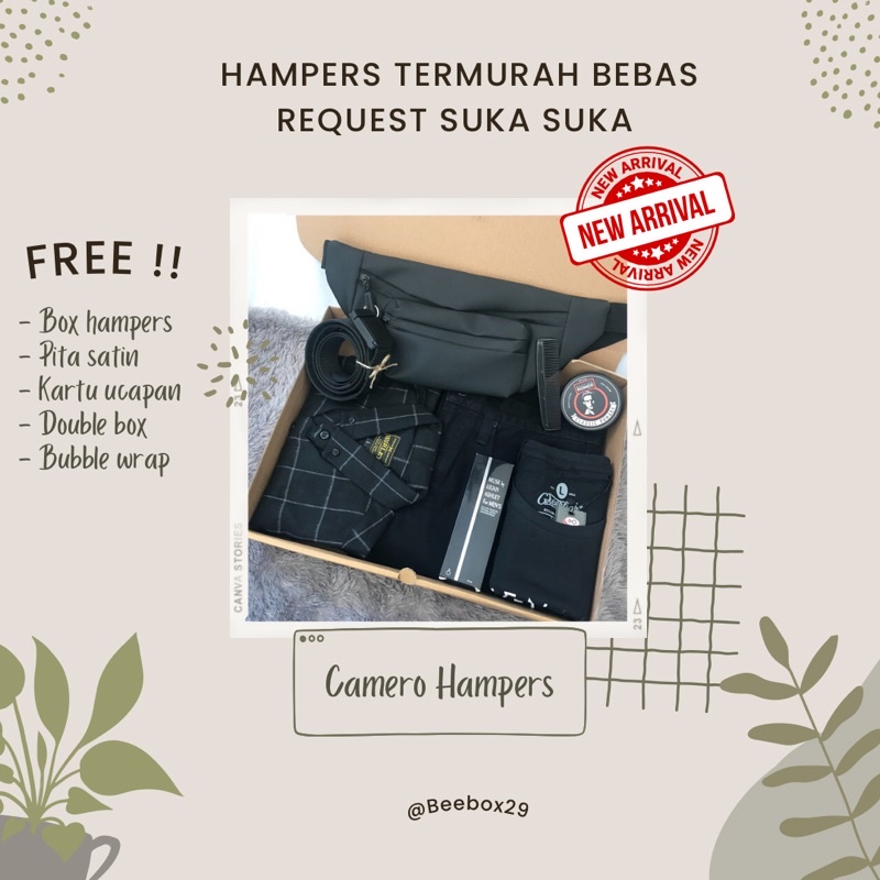 CAMERO HAMPERS GIFTBOX KADO HADIAH PACAR DOI HOODIE KEMEJA TOPI GIFTBOX