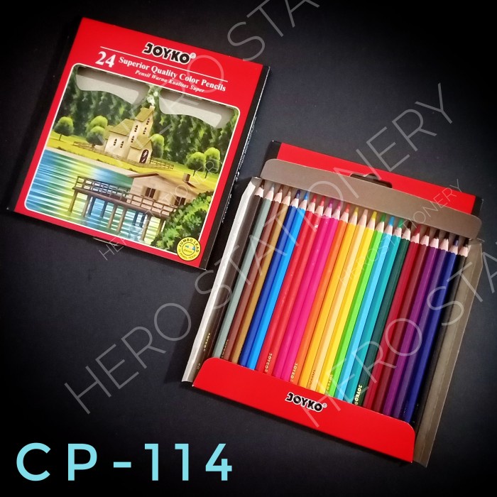 

Aman Pensil Warna Isi Tebal Jumbo Lead Joyko 24 Warna Cp-114 Bergaransi