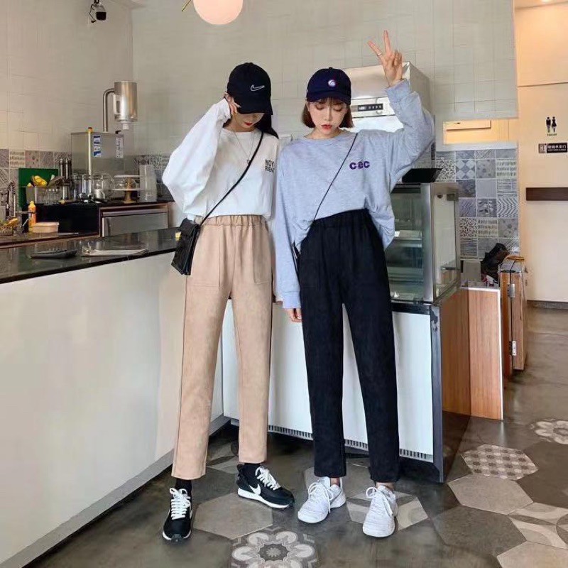 Titan Import Pants ( celana suede premium s fit to xl ) tebal lembut stretch