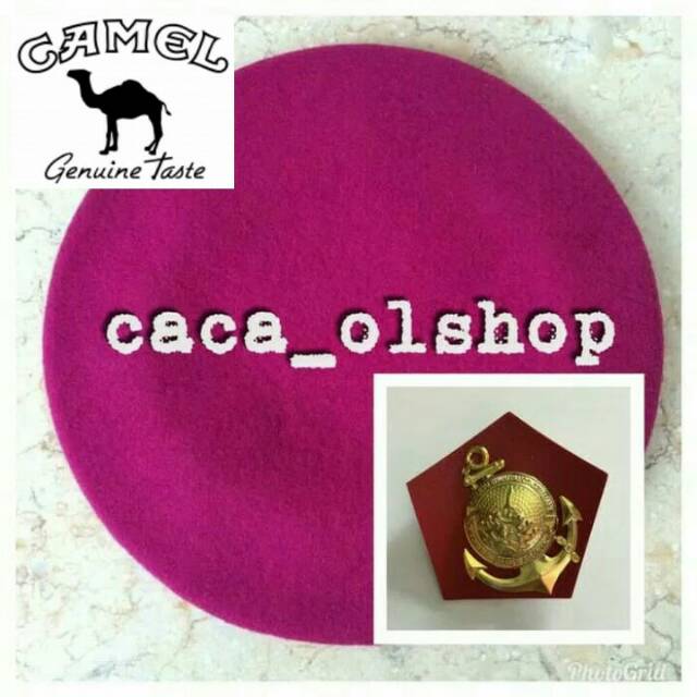 Baret Marinir Camel plus Emblem