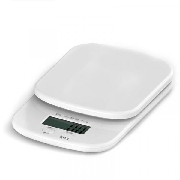 Timbangan Dapur Mini Digital Scale 2000g 0.1g - K70a - White--Taffware