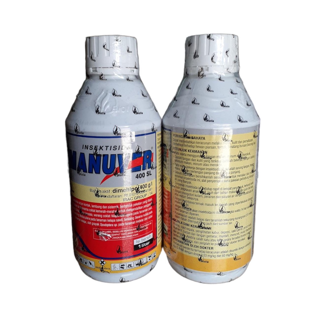 MANUVER 1 LITER Dimehipo 400 gr/L Pembasmi hama wereng ulat dll  pada tanaman padi dan tanaman buah Raftomil