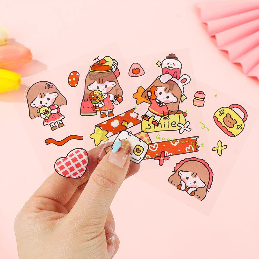 Stiker Nanas Lovely Perlengkapan Sekolah Dekorasi Motif Kotak Hadiah