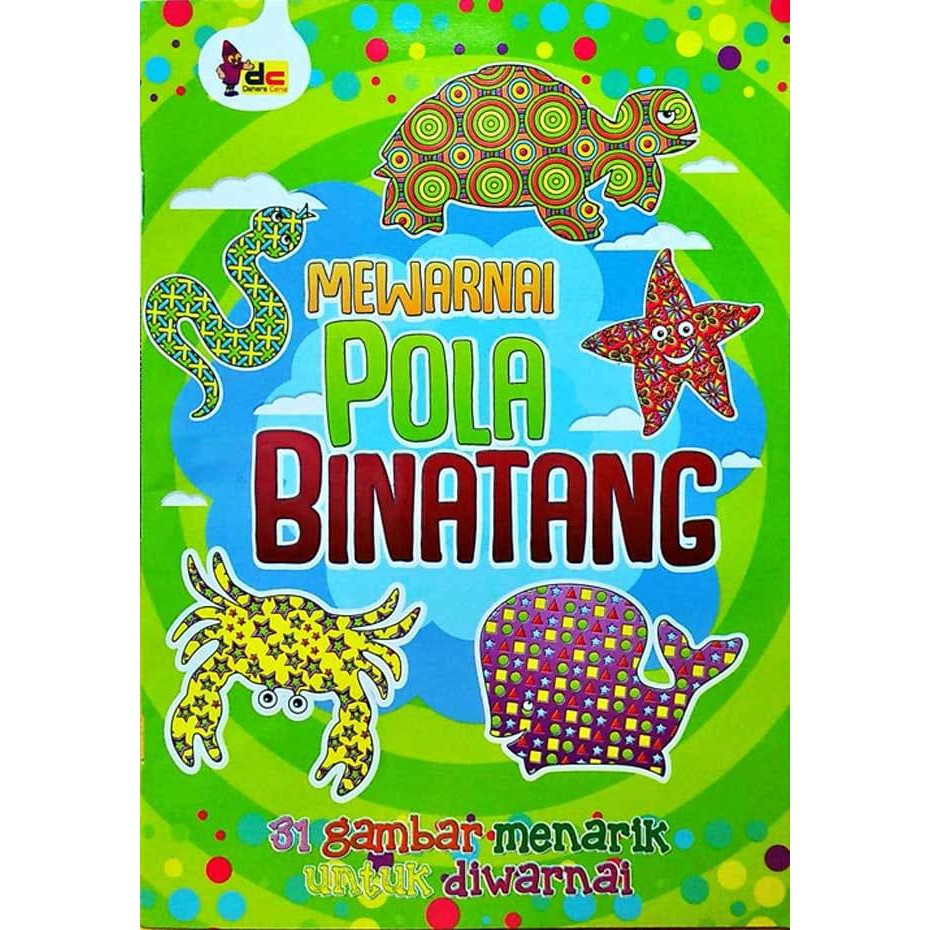 Buku Mewarnai Pola Binatang 31 Gambar Menarik Diwarnai Shopee Indonesia