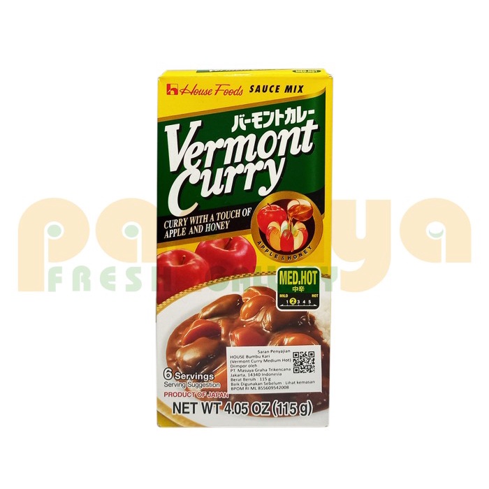 

HOUSE VERMONT CURRY M HOT 115 GR