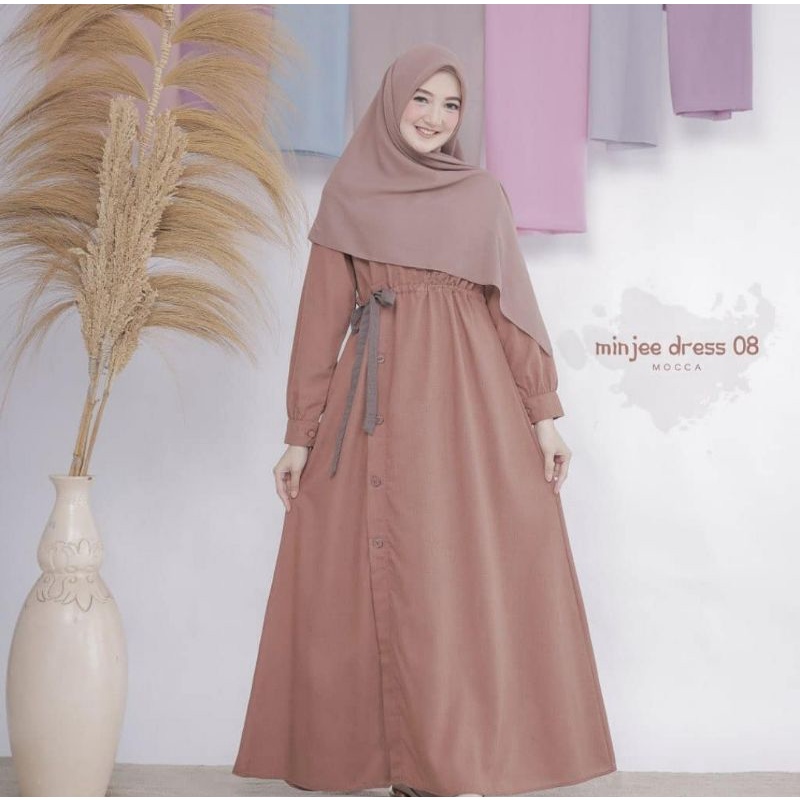 Min jee dress/Gamis Wanita/Dress Terbaru/Pakaian muslim Wanita/Gamis Supernova/Fashion Muslim Wanita-3