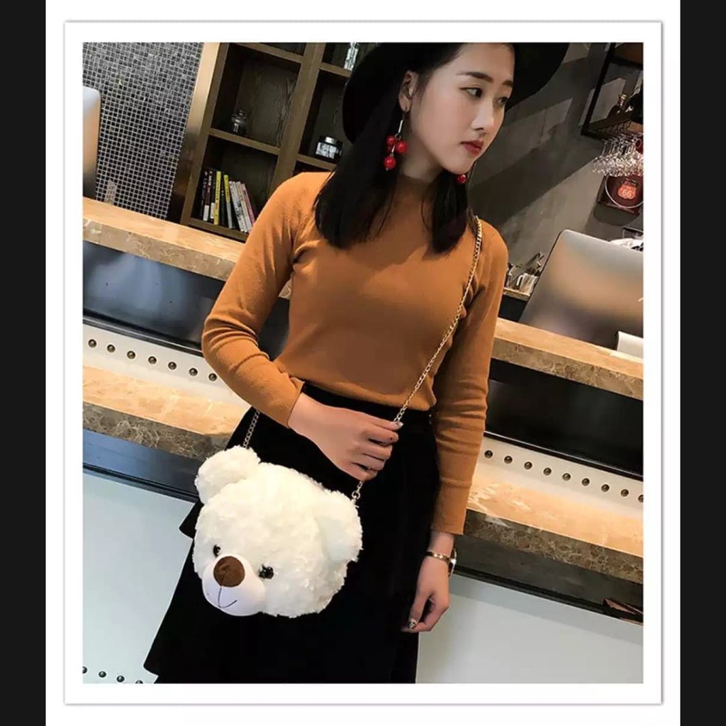 Tas Selempang Boneka Head Bear 2 1Selempang Wanita Dewasa Dan Remaja