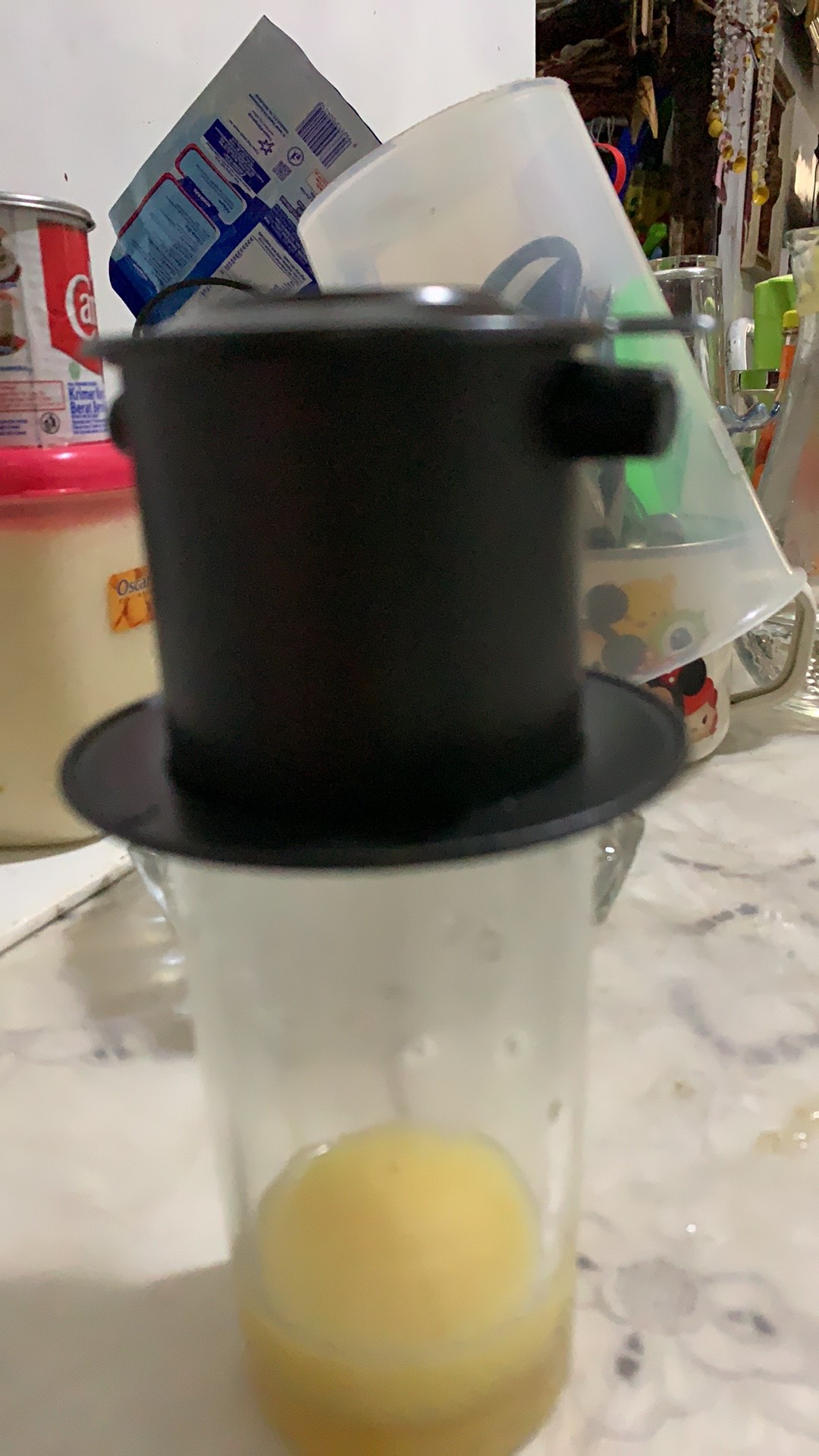 Toso Black Long Cam Sekrup Vietnam Drip Coffee Maker Saringan Kopi Coffee Drip