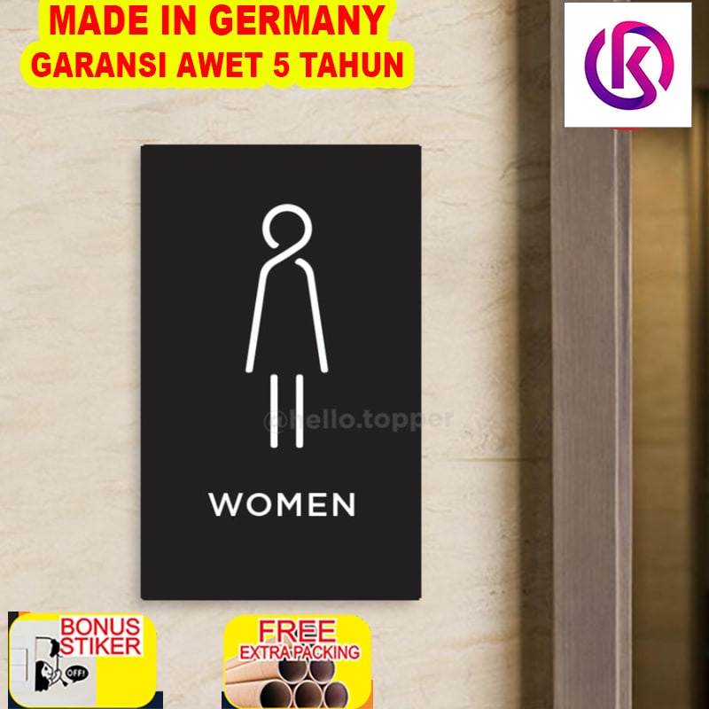 

Terlaris Toilet Sign Women Acrylic Modern 15x25 | Sign Board Acrylic