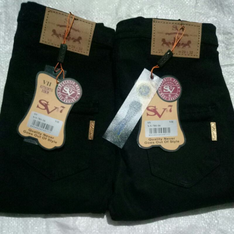 HIGH WAIST JEANS WARNA HITAM 47 417