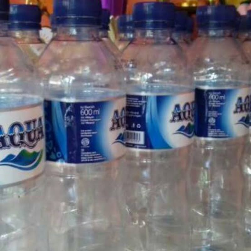 Botol Aqua Sedang Kosong 600ML Bekas Bersih