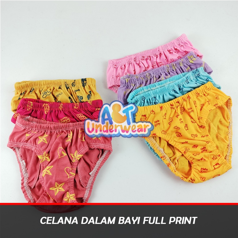 6 pcs celana dalam Bayi dan Anak Full Print / CD Baby