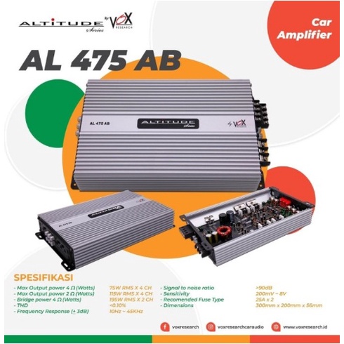 Power Amplifier 4 Channel VOX AL 475 AB Altitude Series By Vox
