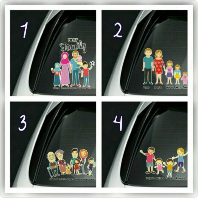 Sticker Family Sticker Mobil Stiker Family Shopee Indonesia