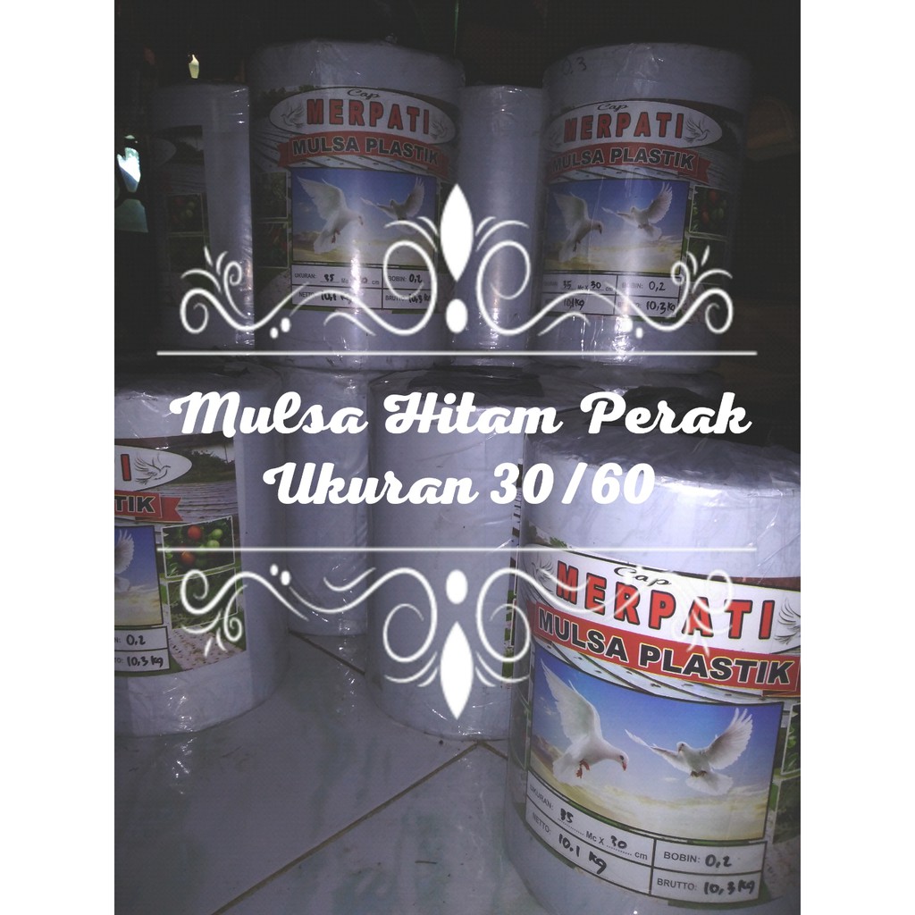 Mulsa Hitam Perak Lebar 60 cm tebal 0.035 micron murah