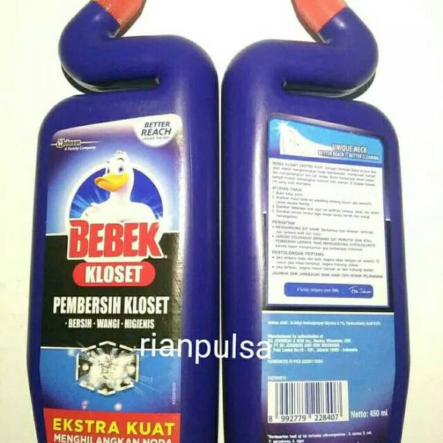 Bebek Kloset Botol Cair Pembersih Kerak Jamur Kuman Kamar Mandi Toilet Wastafel Extra Kuat Original